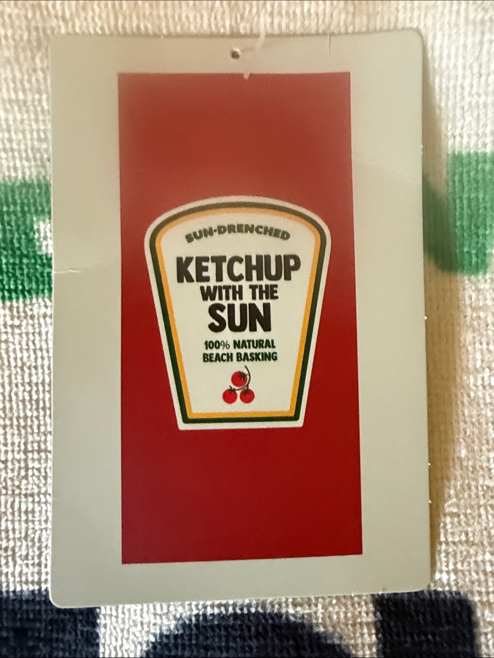 Beach Towel for kids -Fun Ketchup theme NWT